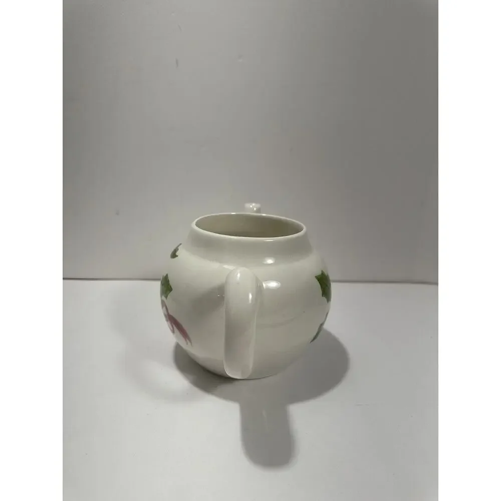 N.S. Gustin Los Angeles Pottery Holly Green Trim Teapot No Lid Tea Pot Discontin